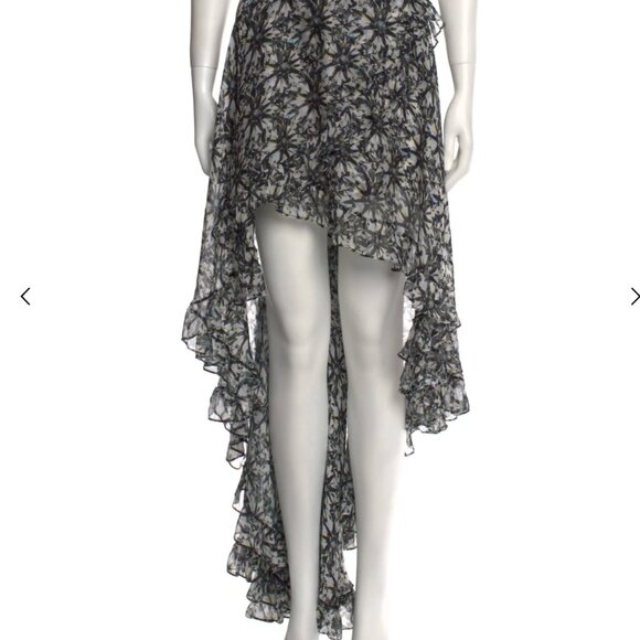 Caroline Constas + Intermix Del wrap silk Skirt Diamond Print Engagement  Bridal - Picture 1 of 5